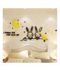 iShopping - LookNBuy Kitties With Flowers And Moon Hut Wall Art (0036)