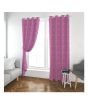 iShopping - Maguari Lining Jacquard Curtains 2 Pcs Light Pink