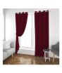 iShopping - Maguari Lining Jacquard Curtains 2 Pcs Maroon