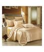 iShopping - Maguari Silk Satin Spread Double Bed Sheet Light Brown