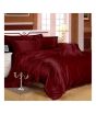 iShopping - Maguari Soft Silk Shine Comforter Bed Set Maroon