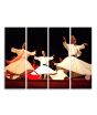 iShopping - Maguari Sufism Synthetic Canvas Small Wall Frame 4 Pcs (0723)