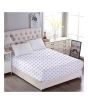 iShopping - Maguari Lilac Dots Cotton Fitted Double Bed Sheet (0428)