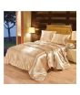 iShopping - Maguari Satin Soft Silk Shine Double Bed Sheet Light Brown (0313)