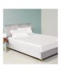 iShopping - Maguari Silk Fitted King Bed Sheet With Pillow Covers White