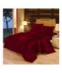 iShopping - Maguari Soft Silk Shine Double Bed Sheet Maroon