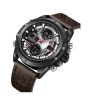iShopping - Naviforce Dual Time Editon Men's Watch Dark Brown (NF-9225-6)