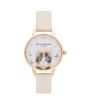 iShopping - Olivia Burton Illustrated Animals Cat Vegan Women's Watch Beige (OB16WL75)