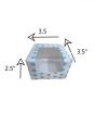 iShopping - Packzypk Single Cupcake Box 3.5x3.5x2.5 Polca Dots Blue