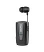 iShopping - Faster R12 Pro Retractable Bluetooth Headset Clip-On Earbuds Hands-Free With Microphone