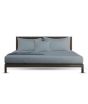 iShopping - Rainbow Linen Bed Sheet Set Queen Size Dark Grey (Pack Of 3)