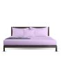 iShopping - Rainbow Linen Bed Sheet Set Queen Size Lilac (Pack Of 3)