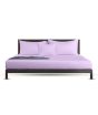iShopping - Rainbow Linen Bed Sheet Set Single Size Lilac (Pack Of 3)