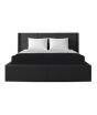 iShopping - Rainbow Linen Fitted Bed Sheet Black (King Size)