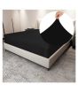 iShopping - Rainbow Linen Fitted Bed Sheet Black (Single Size)