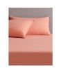 iShopping - Rainbow Linen Jersey Fitted Bed Sheet Single Size Coral (RHP107)