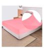 iShopping - Rainbow Linen Jersey Fitted Bed Sheet Single Size Hot Pink (RHP108)
