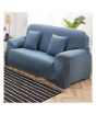 iShopping - Rainbow Linen Jersey Sofa Cover 1 Seater Light Blue