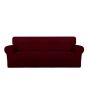 iShopping - Rainbow Linen Jersey Sofa Cover 4 Seater Red