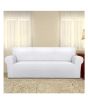 iShopping - Rainbow Linen Jersey Sofa Cover 5 Seater White