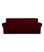 iShopping - Rainbow Linen Jersey Sofa Cover 7 Seater Red