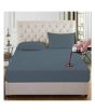 iShopping - Rainbow Linen Water Proof Fitted Bed Sheet Dark Grey (King Size)