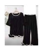 iShopping - RG Shop White Border Lounge Wear For Women-Just Black