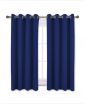 iShopping - Sajid Zaib Velvet Jacquard Curtains 2 Pcs Navy Blue