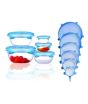 iShopping - Sasti Market Silicone Stretch Crockery Lids Blue 6 Pieces