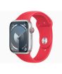 iShopping - Apple Watch Series 9 Silver Aluminum Case With Sport Band-GPS & Cellular-45 mm-Red