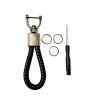 iShopping - King Hat & Caps Toyota Pure Leather Metallic Keychain With Screw Driver