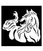 iShopping - Wish Hub Horse Pattern Car Body Sticker White