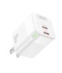 iShopping - XO 35W 2 USB Type C PD Charger For iPhone - White (CE07)