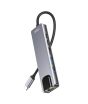 iShopping - XO USB C Hub 6 in 1 Type C to HDMI PD Charging Adapter - Tarnish (HUB013)