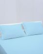 iShopping - Rainbow Linen Bed Sheet Set Single Size Light Blue (Pack Of 3)