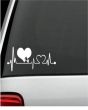 iShopping - G-Mart Heartbeat Lifeline Car Sticker - Black