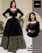 iShopping - Pista Collection 2Pcs Neck Sleeves Embroidered Maxi-Black