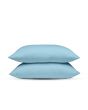 iShopping - Rainbow Linen Bed Sheet Set Queen Size Light Blue (Pack Of 3)