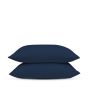 iShopping - Rainbow Linen Bed Sheet Set Twin Size Dark Blue (Pack Of 3)