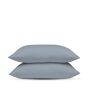 iShopping - Rainbow Linen Bed Sheet Set Queen Size Dark Grey (Pack Of 3)