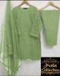 iShopping - Pista Collection 3pcs Embroidery Shirt Attached & Embroidered Dupatta