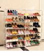 iShopping - Israr Mall Double Door Metal Shoe Rack With Zipped Doors - Grey