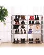 iShopping - Israr Mall Double Door Metal Shoe Rack With Zipped Doors - Grey