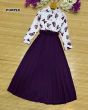 iShopping - Pista Collection 2pcs Butterfly Top With Skirt-Purple