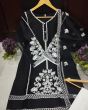 iShopping - Pista Collection 3pcs Sleeves Embroidered Shirt-Black