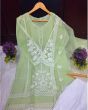 iShopping - Pista Collection 3pcs Sleeves Embroidered Shirt-Light Green