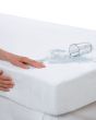 iShopping - Rainbow Linen Water Proof Fitted Bed Sheet White (Single Size)